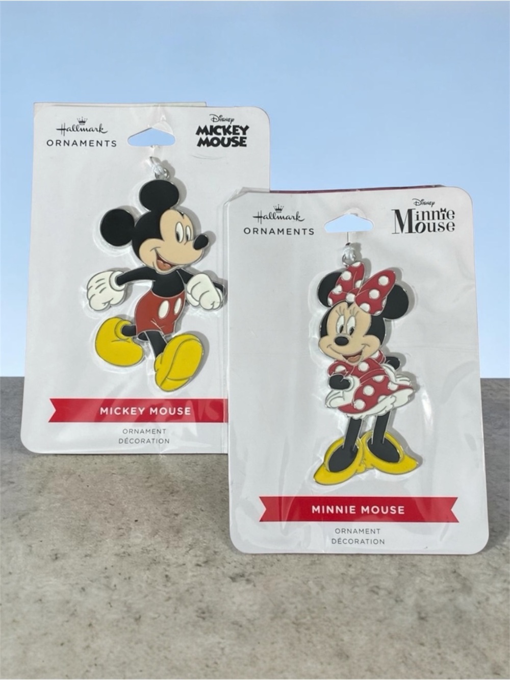 Mickey Mouse & Minnie Mouse Holiday Christmas Ornaments